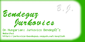 bendeguz jurkovics business card